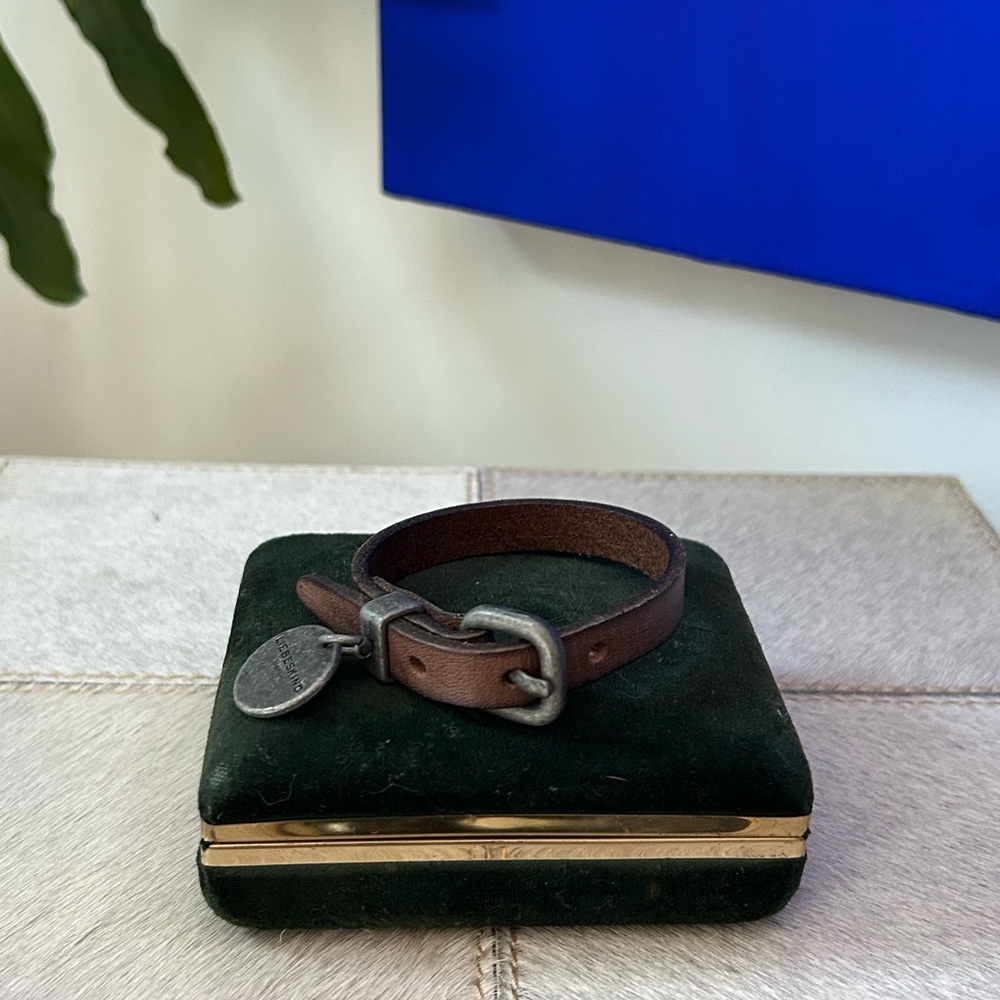 Liebeskind Brown Leather Wrap Bracelet